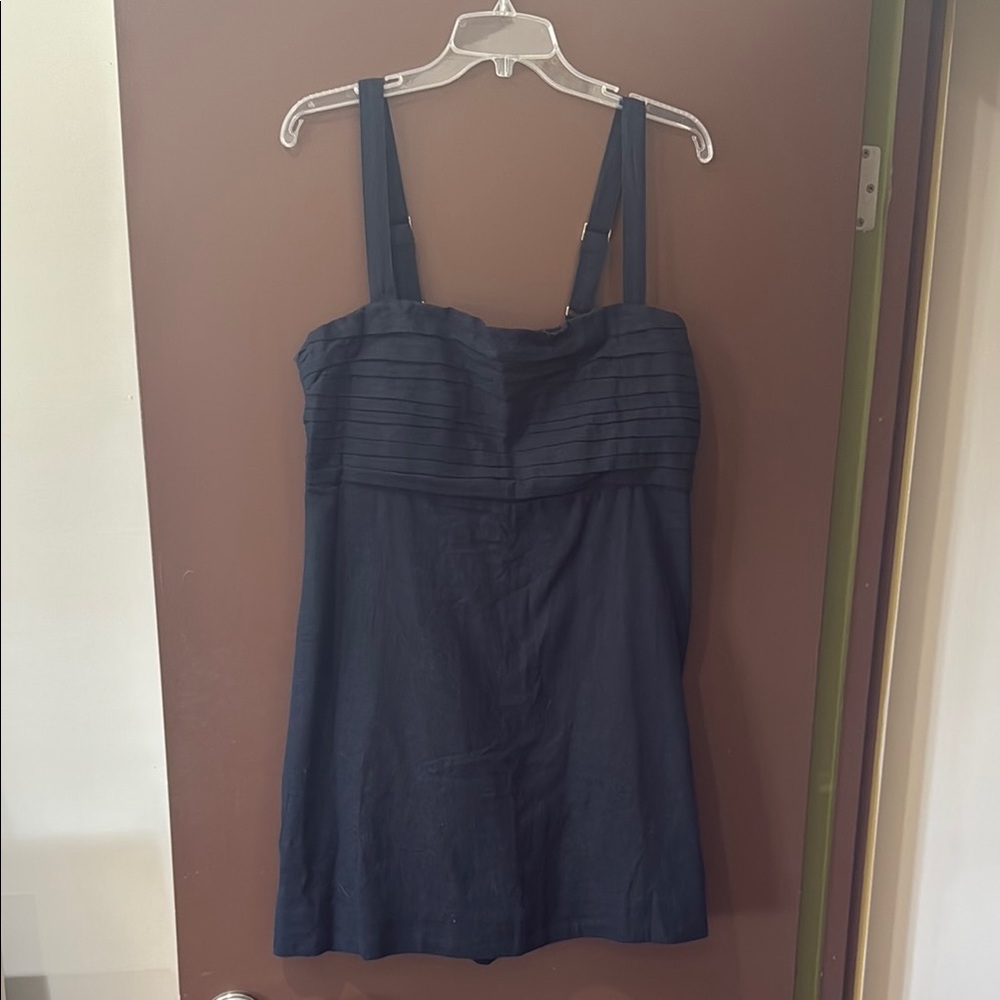 NWT Abercrombie & Fitch Black Cotton/Linen Romper - XL Tall